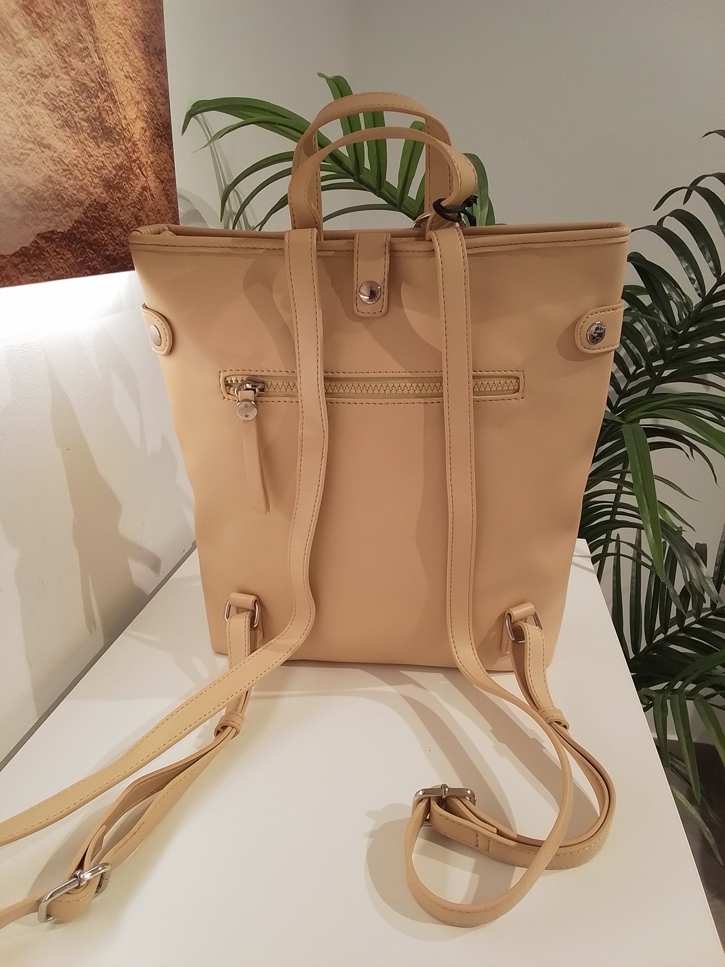 CJ261056 MOCHILA BEIGE CACHAREL