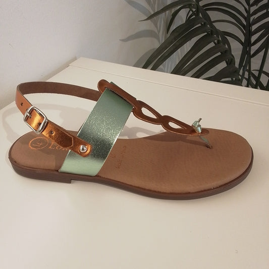 8026-V24 metalizado naranja/verde LOLA CANALES