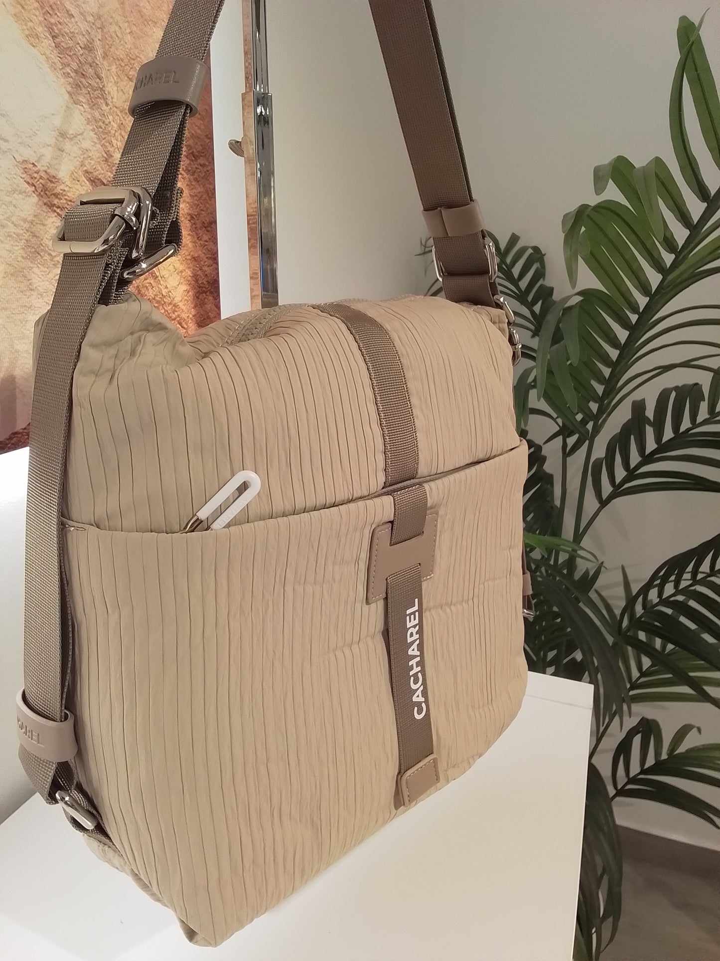 CI251050-V25 BOLSO MOCHILA BEIGE CACHAREL